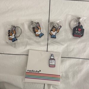 Medicube Keychain and Sticker Set
